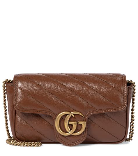 gucci super mini marmont brown